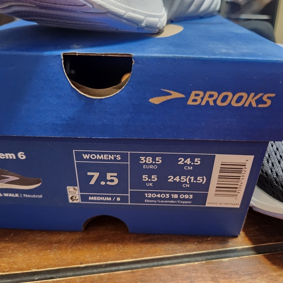 Brooks Anthem 6 Gray With Lavender Running Shoes - Picture 8 of 8